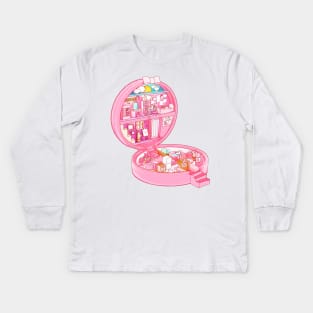 Cute Pocket Home Kids Long Sleeve T-Shirt